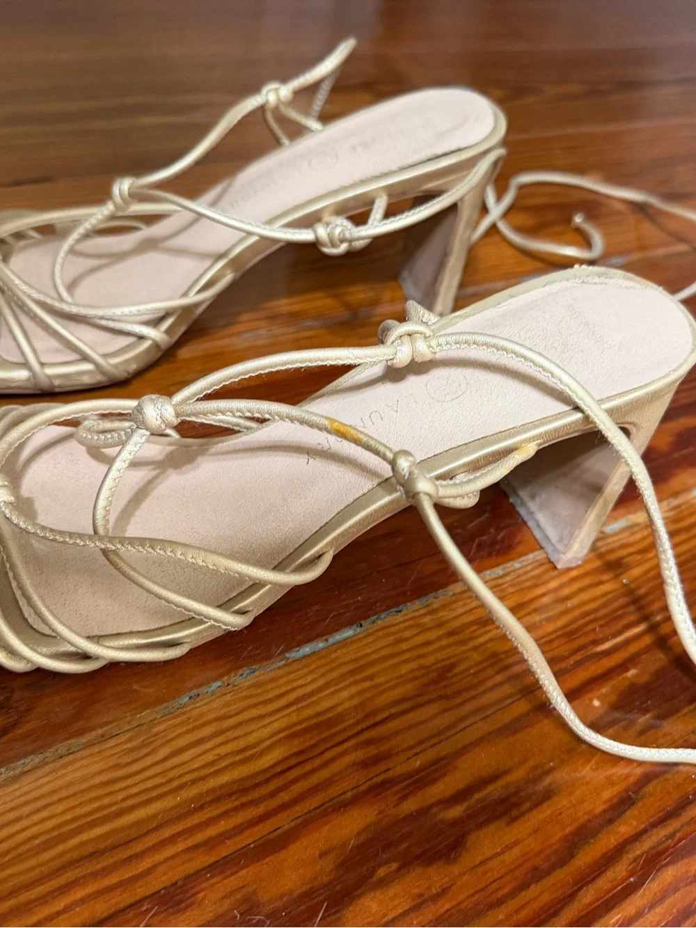 Chinese Laundry Yita Gold Strappy Heels